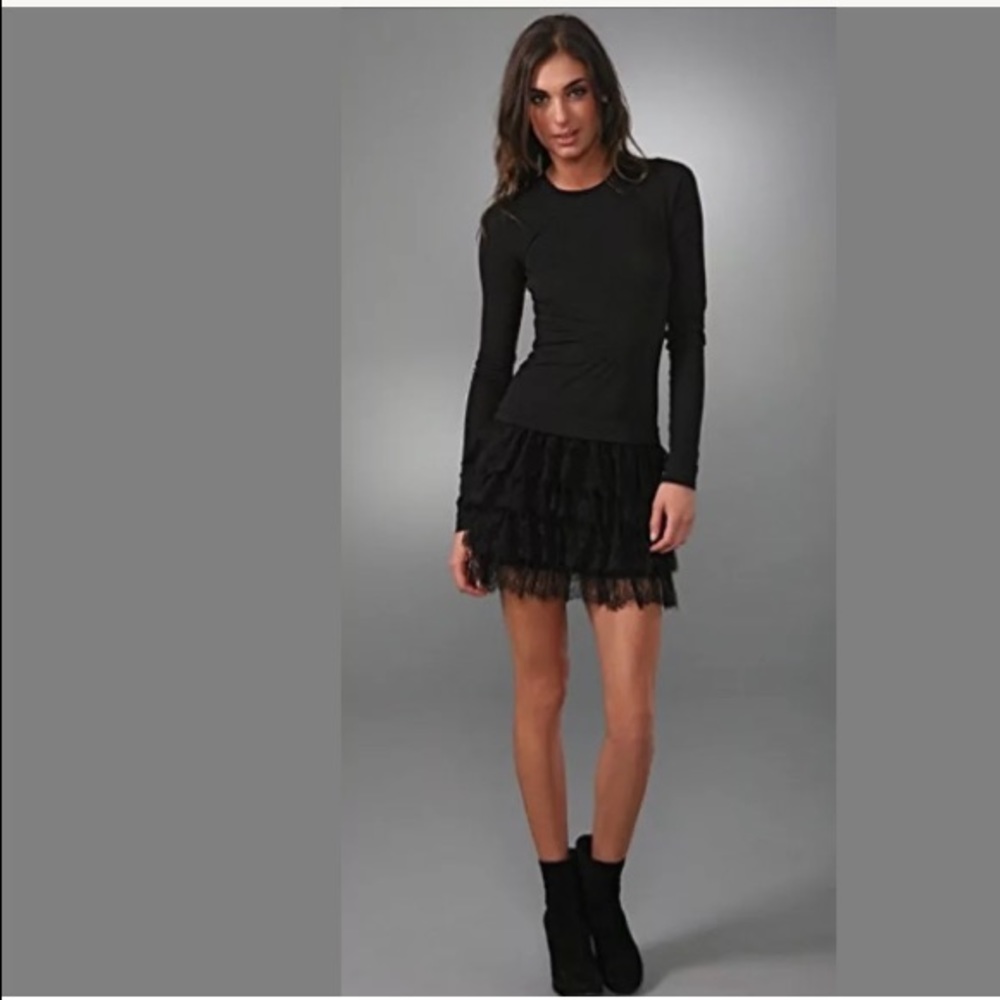 Theory Archan Black Drop Waist Dress - Picture 1 of 8